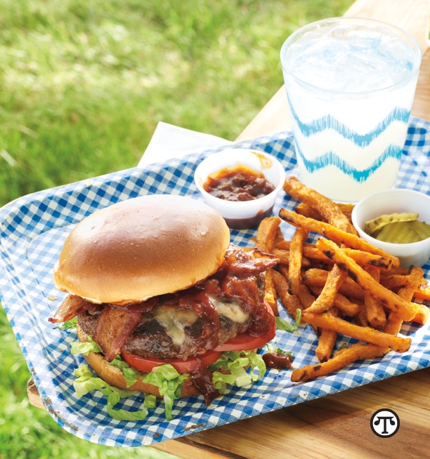 Bacon Cheeseburgers with Kentucky Bourbon Sauce can bring a delicious blend of BBQ styles to your next cookout.