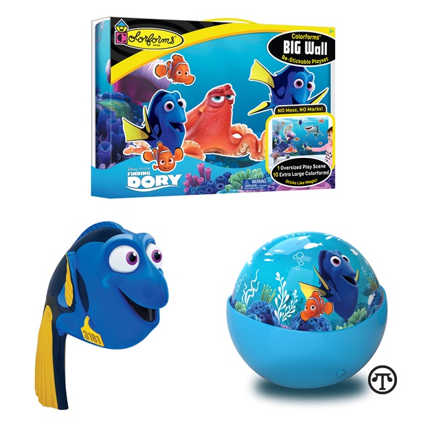 Families can have fun watching a movie about a fish and playing with a shoal of related toys.