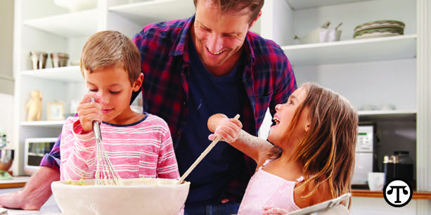 A vacation rental home can be a great place to teach your kids how to cook, while you all have lots of leisure time.