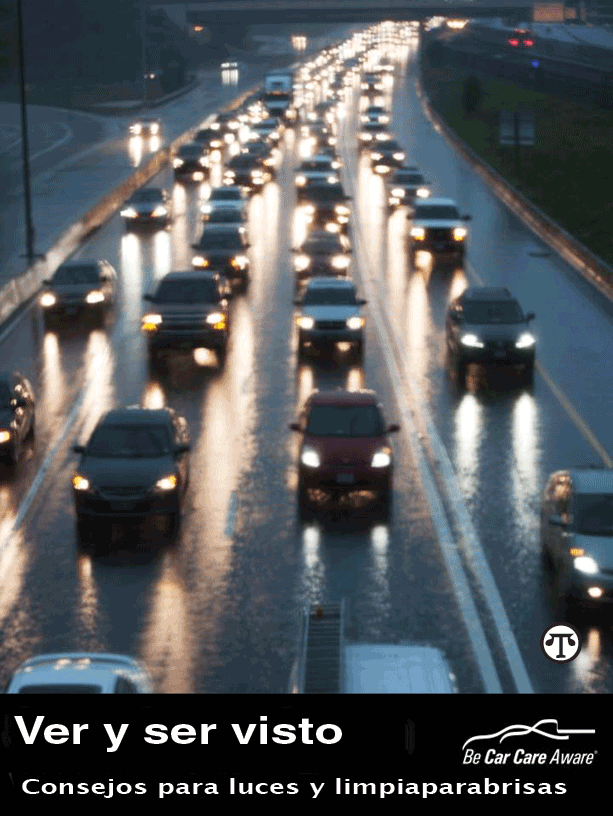 Por razones de seguridad, una idea brillante sería la de chequear regularmente las luces y el limpiaparabrisas de su carro, para ver y para que lo vean.