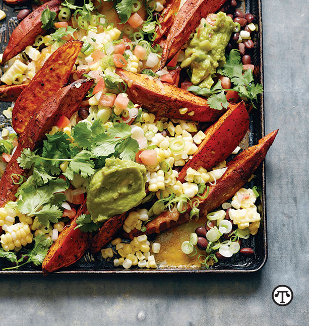 Nachos are nice and nutritious when made with sweet potatoes.