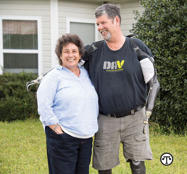 Disabled veteran Dave Riley and his wife, Yvonne.