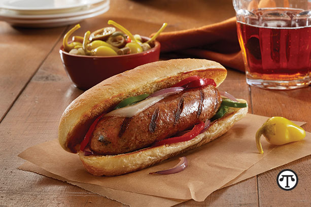 Sausages and peppers can be a winning combination on game day or any fun get-together.