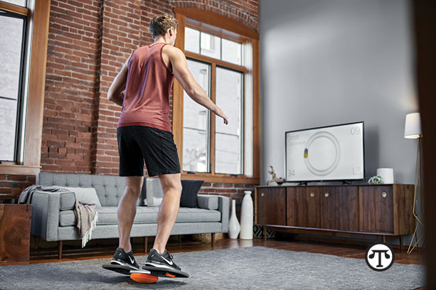 The Modern Movement M-Pad fitness trainer makes working out indoors simple and fun.