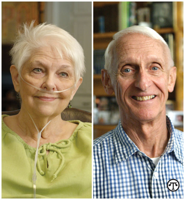 Ginger and Nick are living with idiopathic pulmonary fibrosis (IPF).