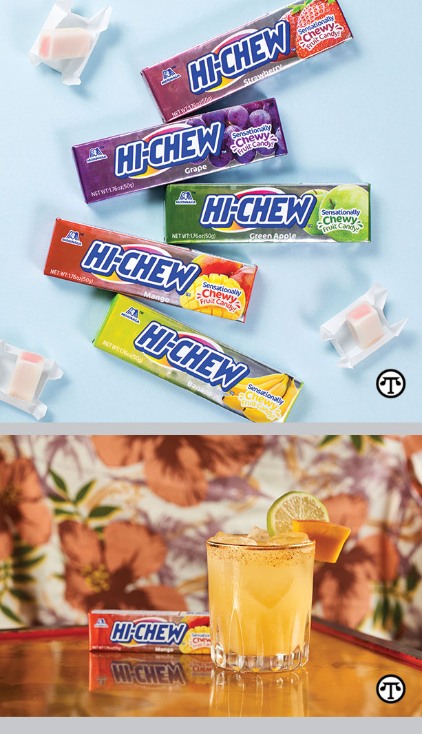 To enjoy the flavors of summer, try a cocktail with a fruity infusion. Your favorite real-fruit chews are available in convenient sticks. 